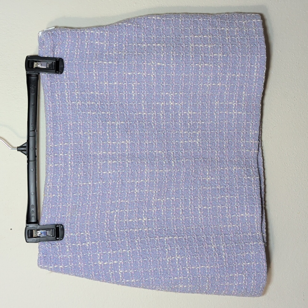 Zara Light Purple Tweed Mini Skirt Y2K Preppy Light Academia Women's Size L